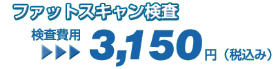 ファットスキャン検査 検査費用3,150円（税込み）